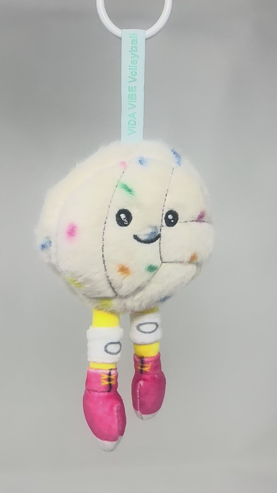 Mini Confetti Volleyball Charm Plushie – Volleyball Keychain